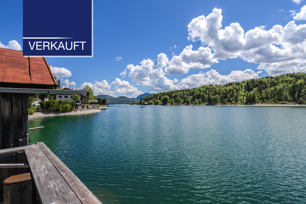 +VERKAUFT+ Bootshaus mit großer Sonnenterrasse am Walchensee