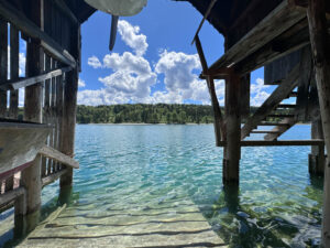 Blick aus dem Bootshaus