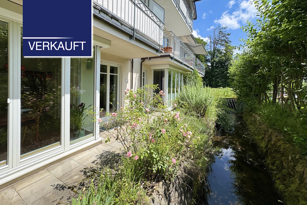 +VERKAUFT+ Wohnen am See, mitten im Zentrum – Stilvolle 3-Zimmer Erdgeschosswohnung in Tutzing