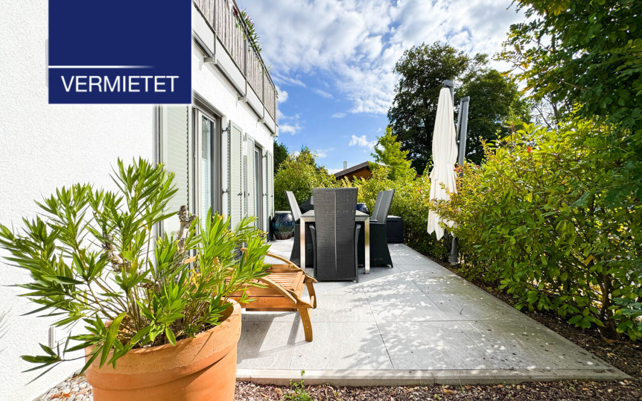 Moderne 3-Zimmer-Erdgeschosswohnung mit Gartenanteil