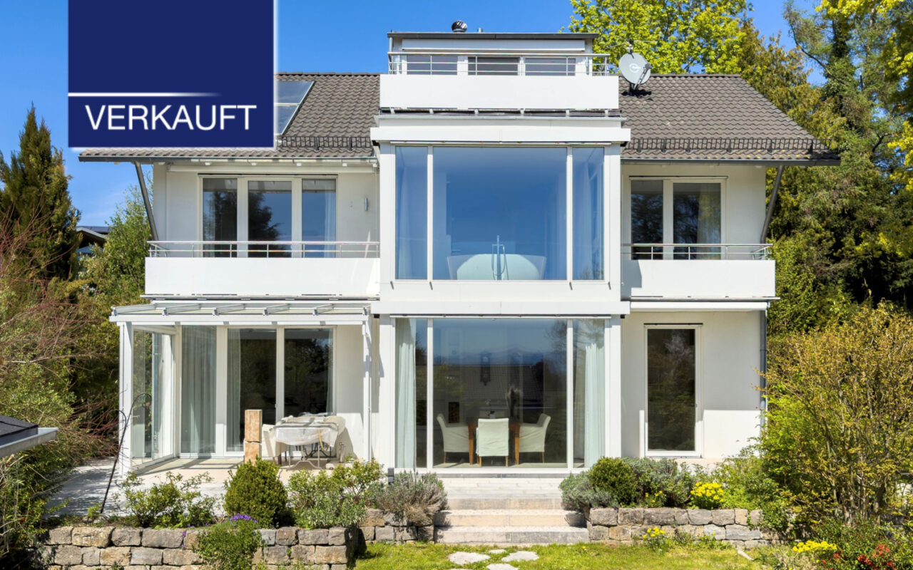 +VERKAUFT+ Hochwertiges Einfamilienhaus mit Garten und Bergpanorama in Tutzing am Starnberger See