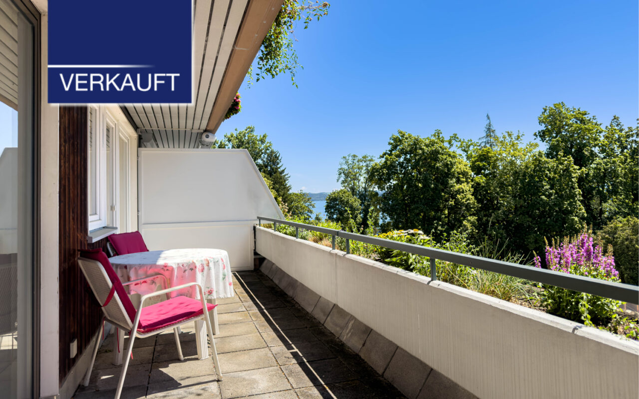 +VERKAUFT+ Gut geschnittene 2-Zimmer-Wohnung mit Süd-Loggia in Tutzing am Starnberger See